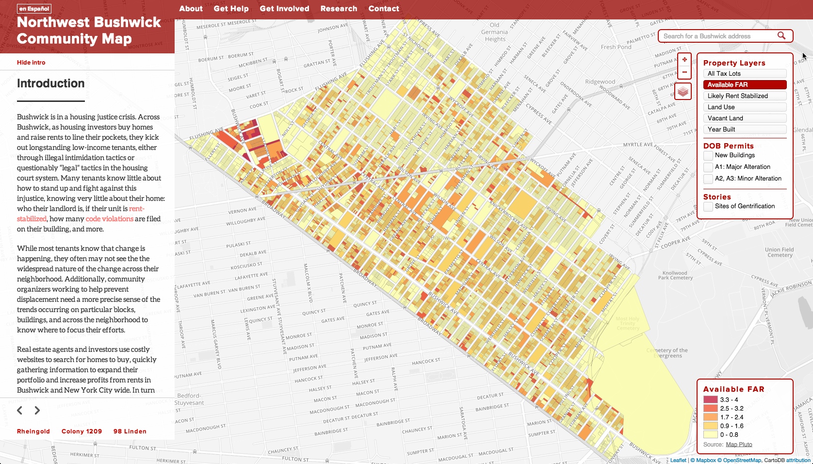 North West Bushwick Community Map redesign 2014
